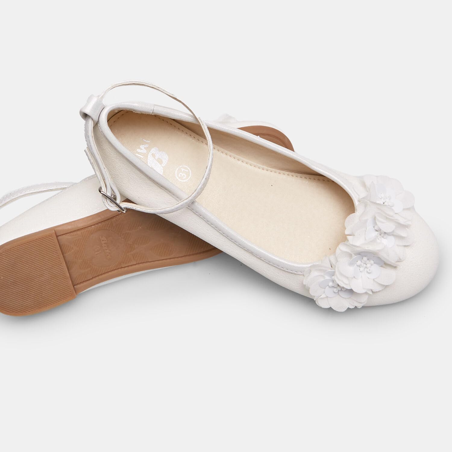 Bata Ballerines Fille nœud blanches 31 EU cérémonie
