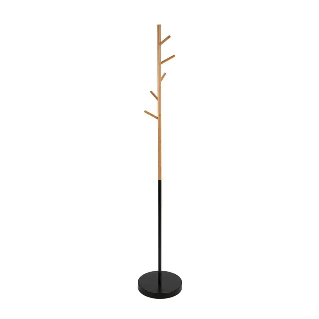 Andrea House portemanteau bambou et métal noir