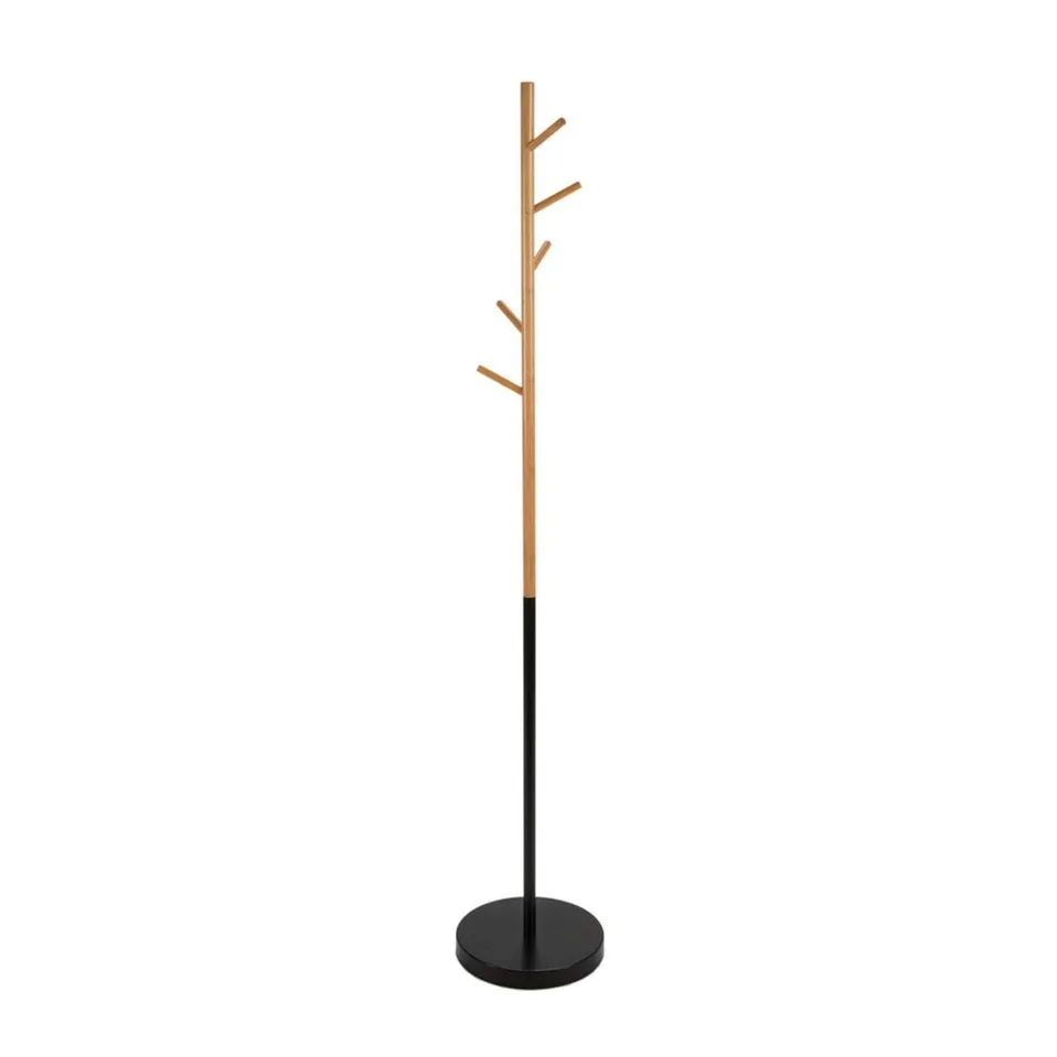 Andrea House portemanteau bambou et métal noir