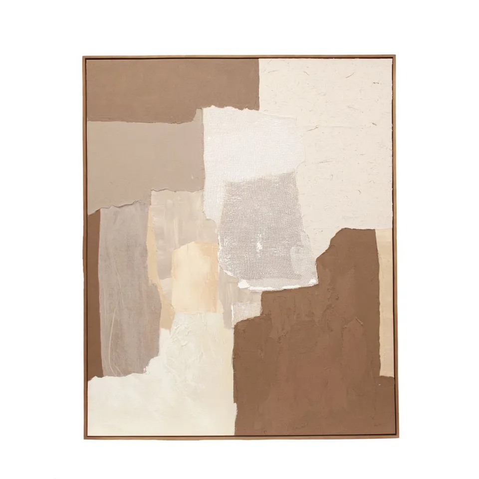 Andrea House Habana tableau abstrait tons terre 90x120 cm