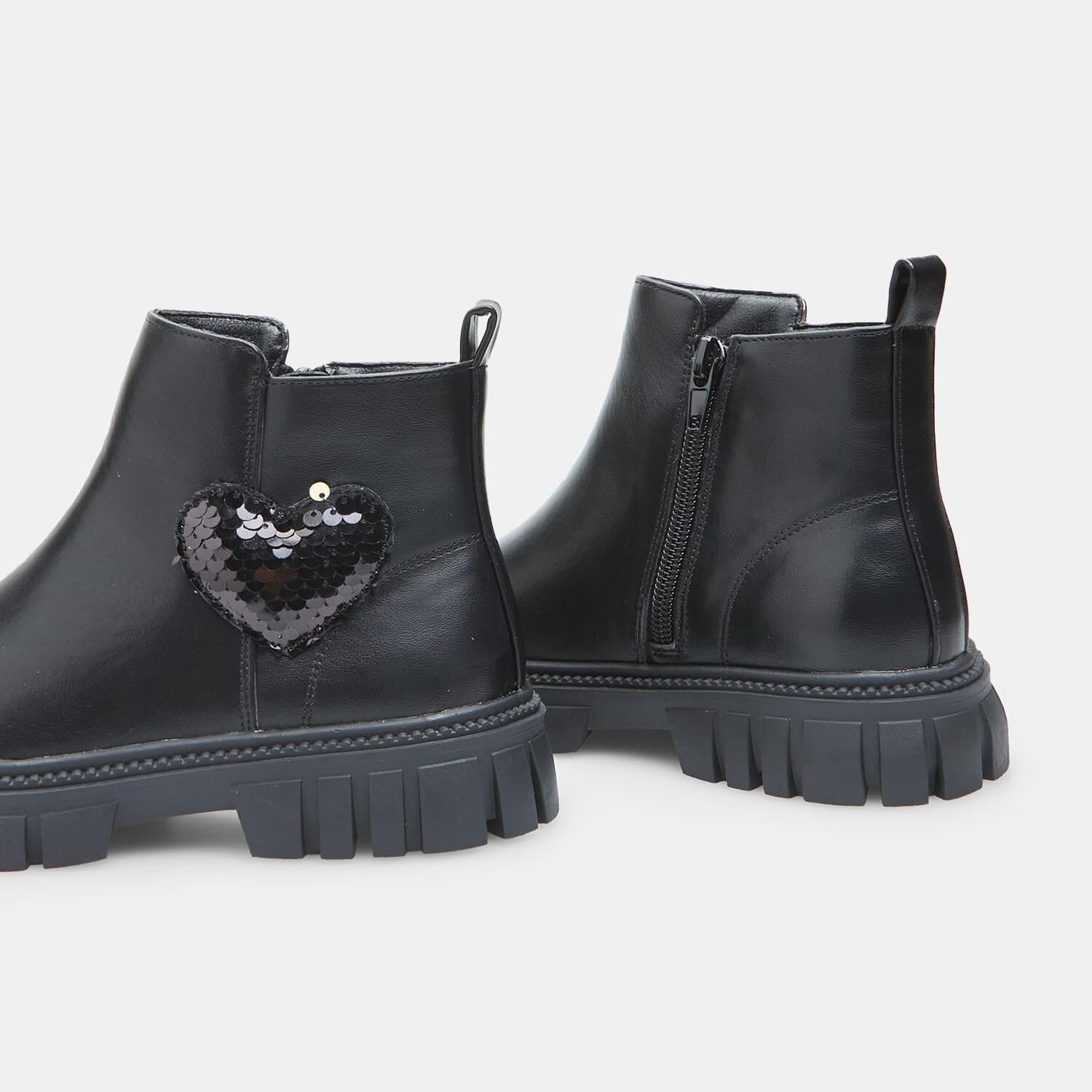 Bata Bottes fille patch cœur usage quotidien