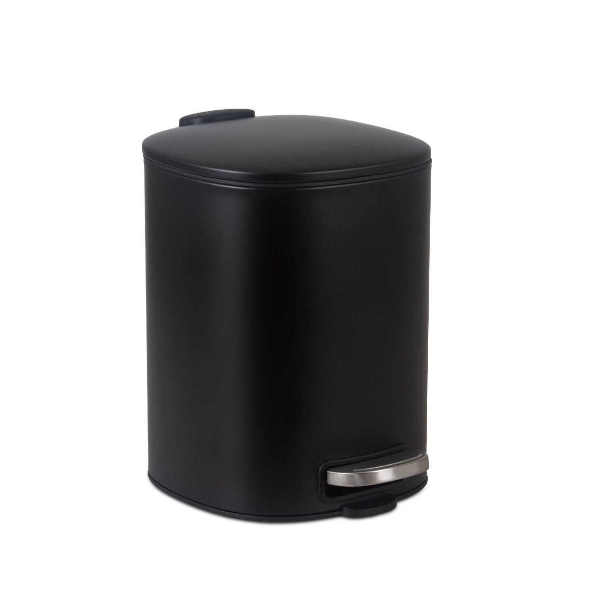 Andrea House Baño poubelle pédale métal noir 5L