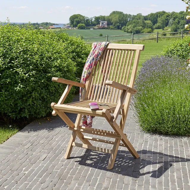 Berah Getah Midland fauteuil jardin teck pliant