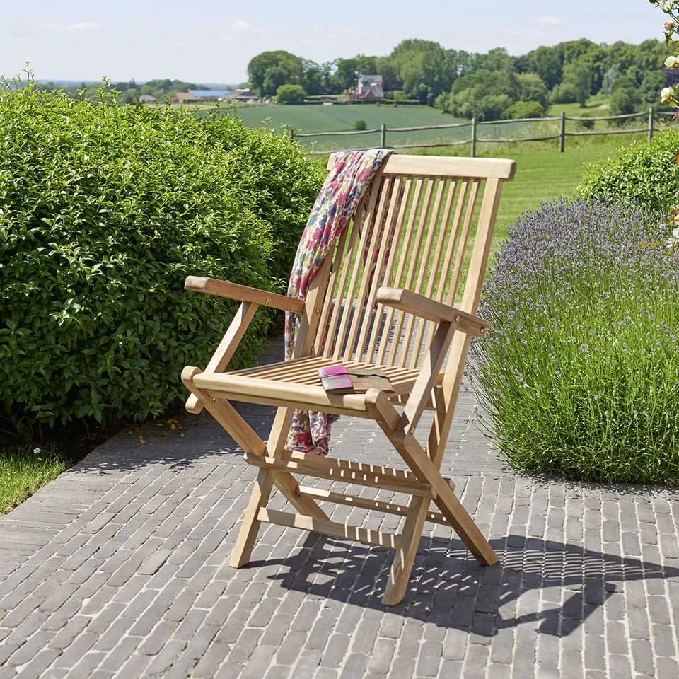 Berah Getah Midland fauteuil jardin teck pliant
