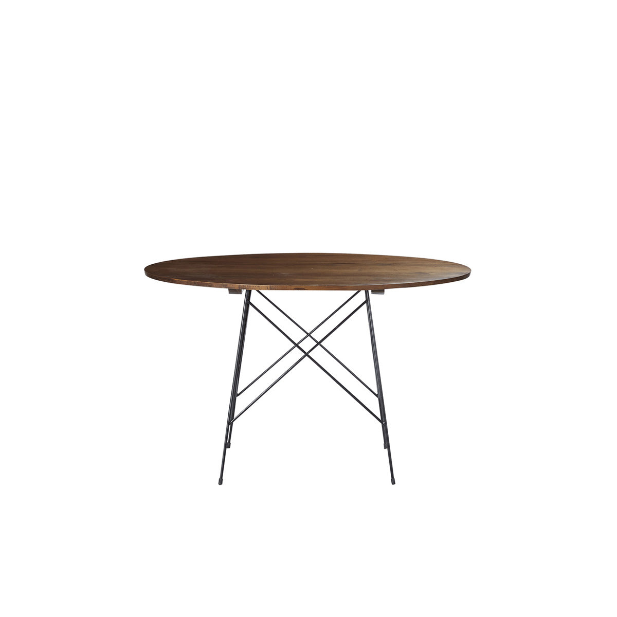 Berah Getah Milo table à manger ronde noyer 4 personnes