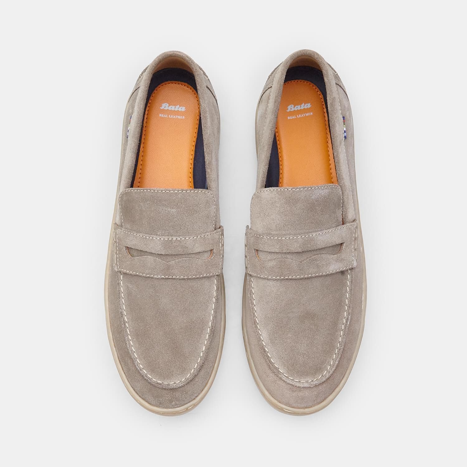 Bata Mocassins daim homme ville confortables