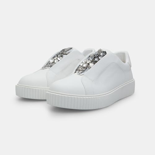 Bata Sneakers effet cuir décor bijou baskets femme