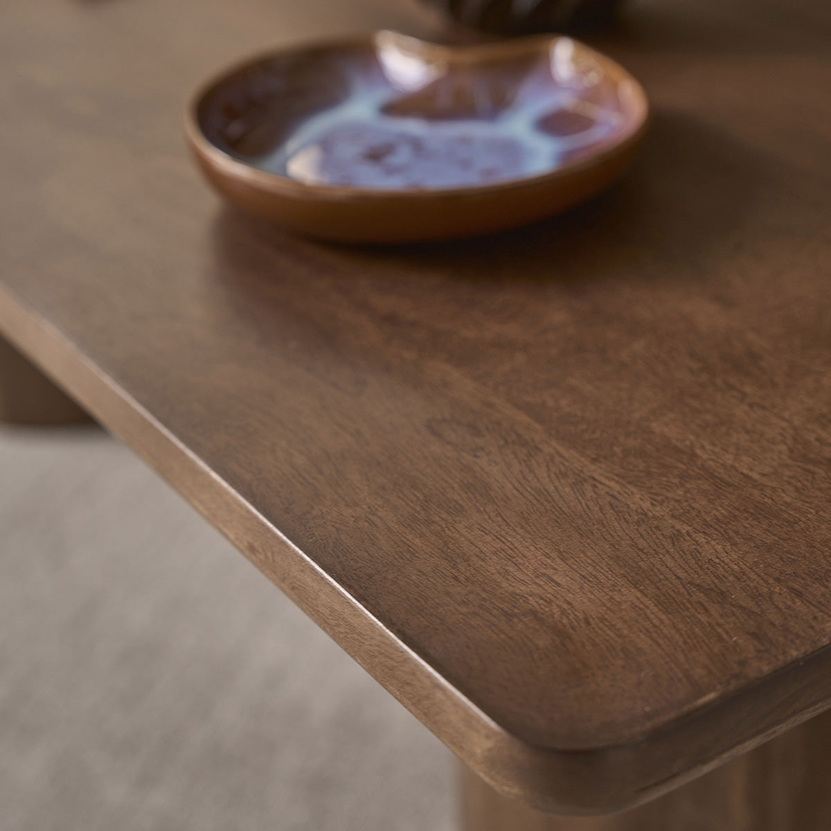Berah Getah Cleo table basse manguier massif marron 120 cm