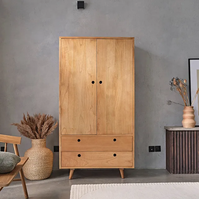 Berah Getah Esmée Oslo armoire mindi 190 cm 2 portes