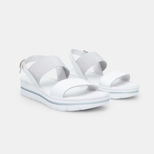 Bata Sandales cuir femme plateforme 3,5 cm