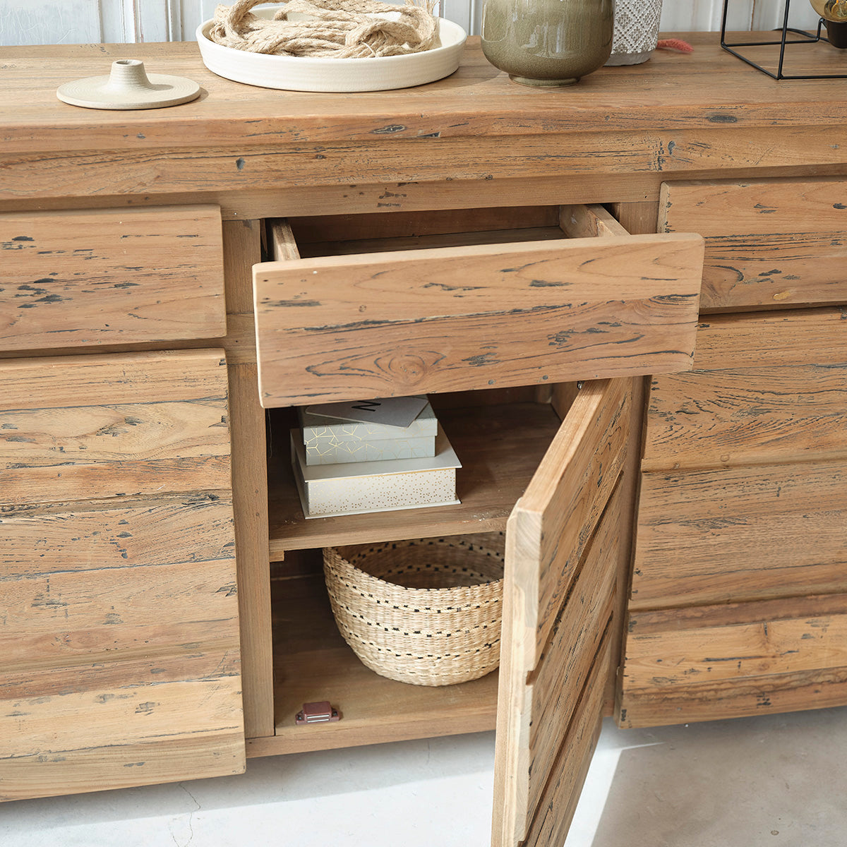 Berah Getah Cargo commode teck recyclé 160 cm