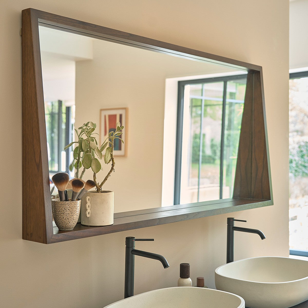 Berah Getah Vintage miroir mindi noyer 135x67 cm