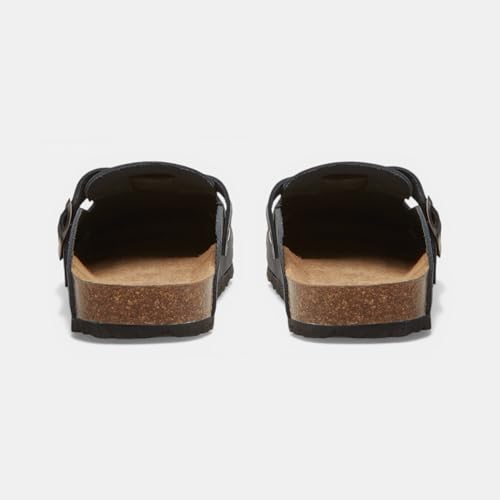 Bata mules nubuck homme boucle métal confort