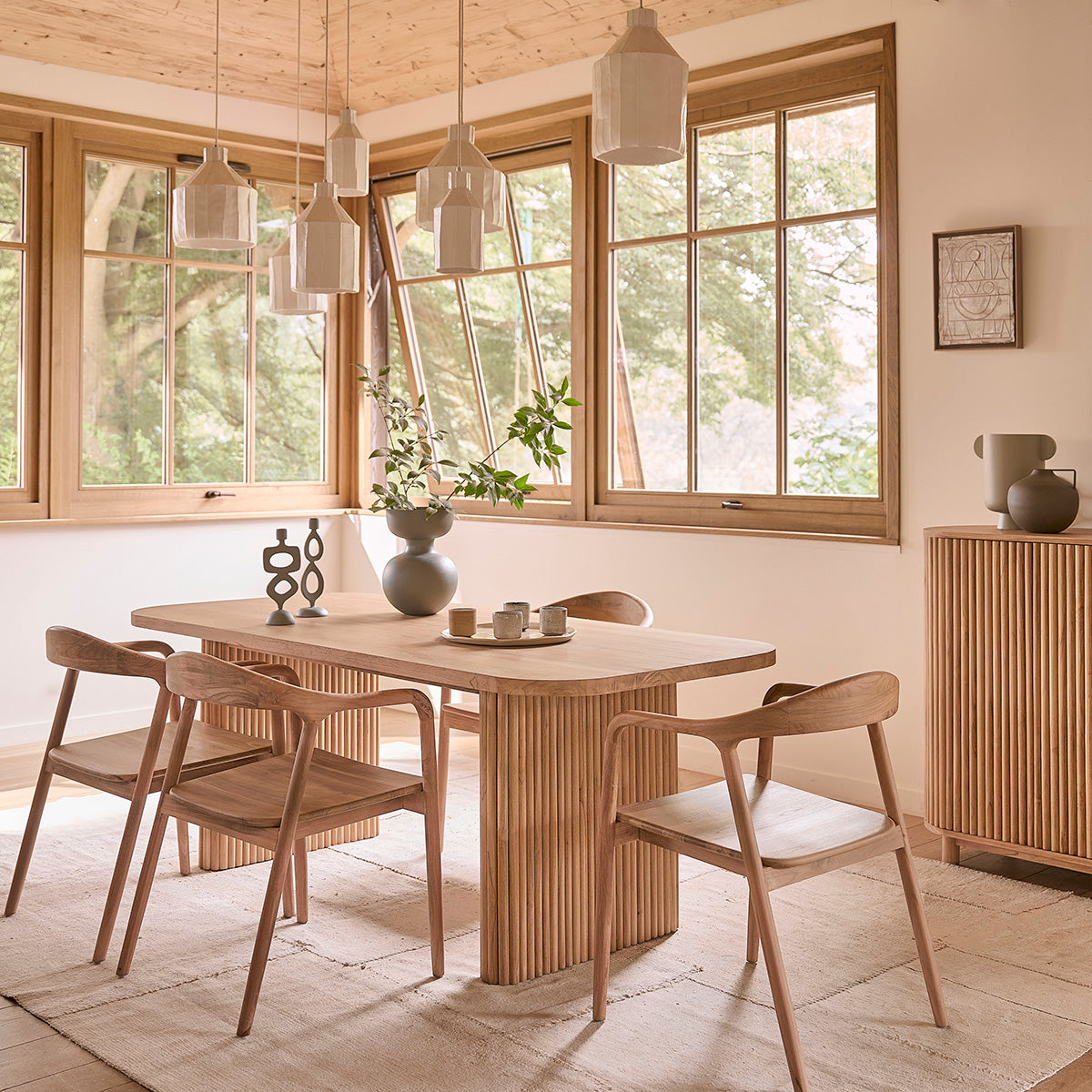 Berah Getah Coline table teck 6 pers 200 cm