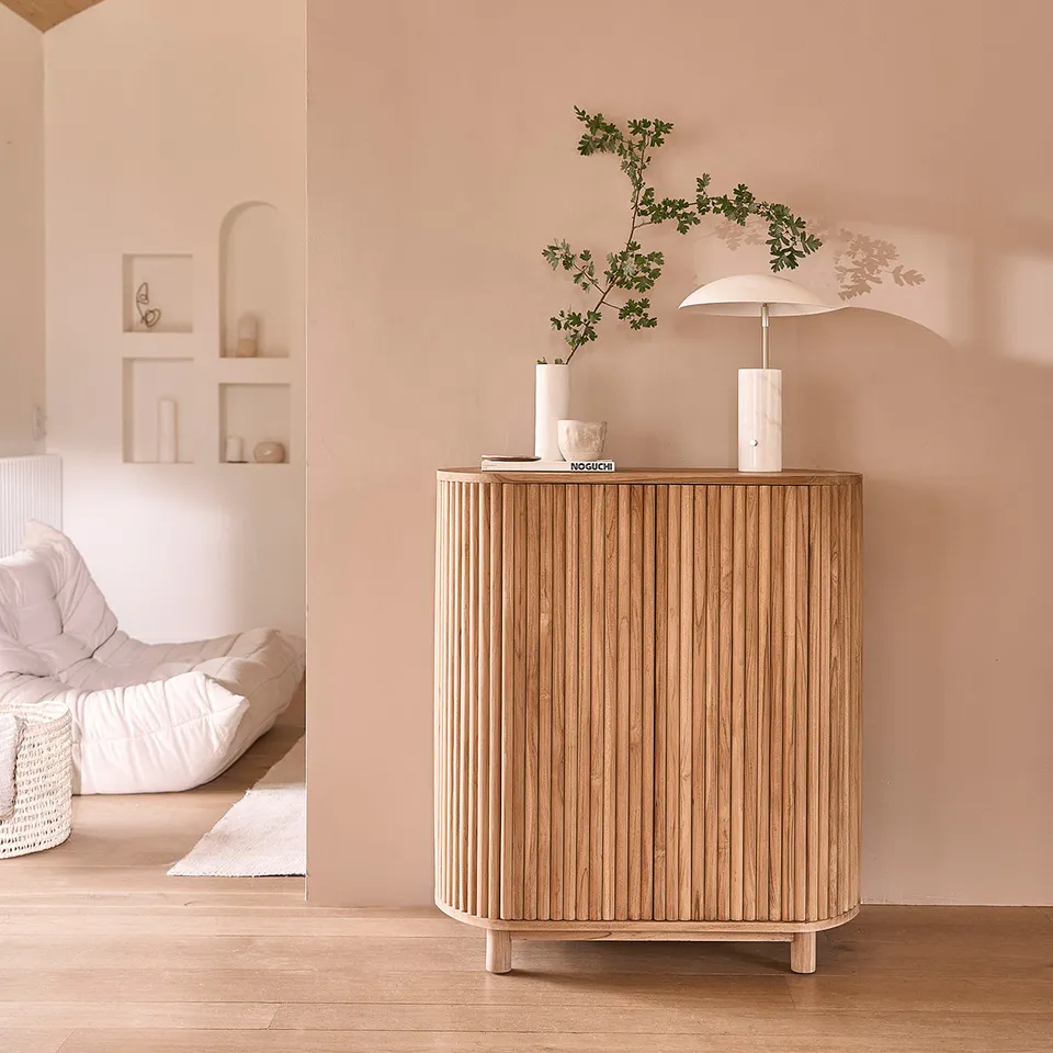 Berah Getah Coline buffet teck massif 90 cm 2 portes