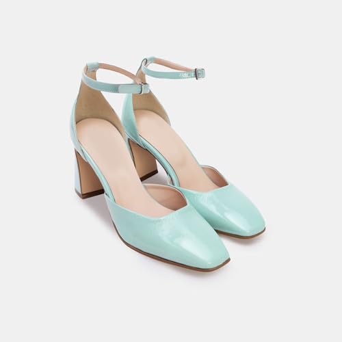 Bata Escarpins femme cuir talon 8 cm bride