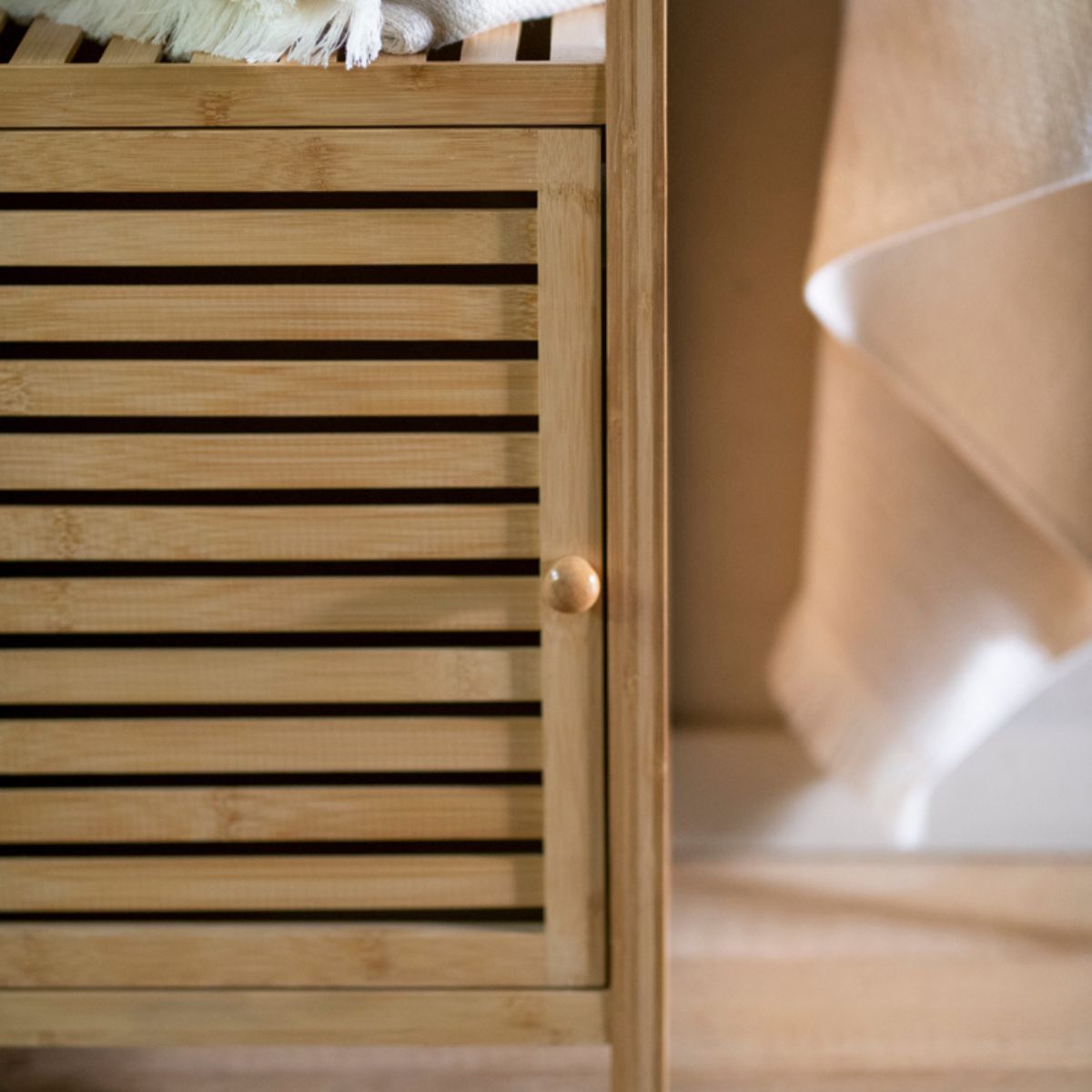 Andrea House armoire salle de bain bambou nordique 140 cm