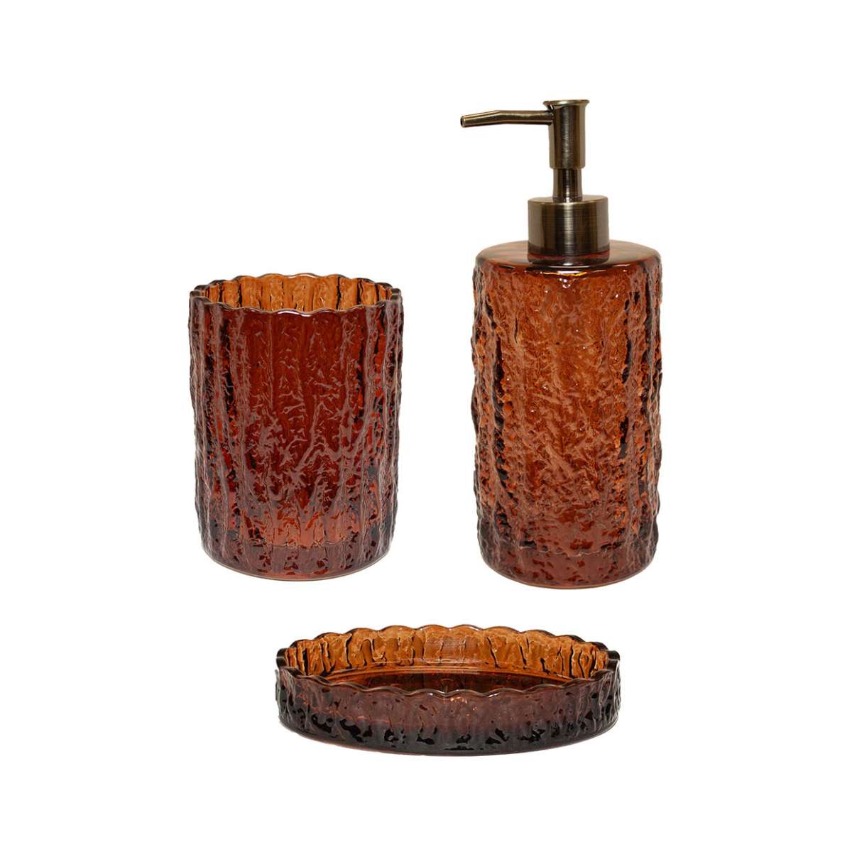 Andrea House Baño Gobelet verre vintage marron