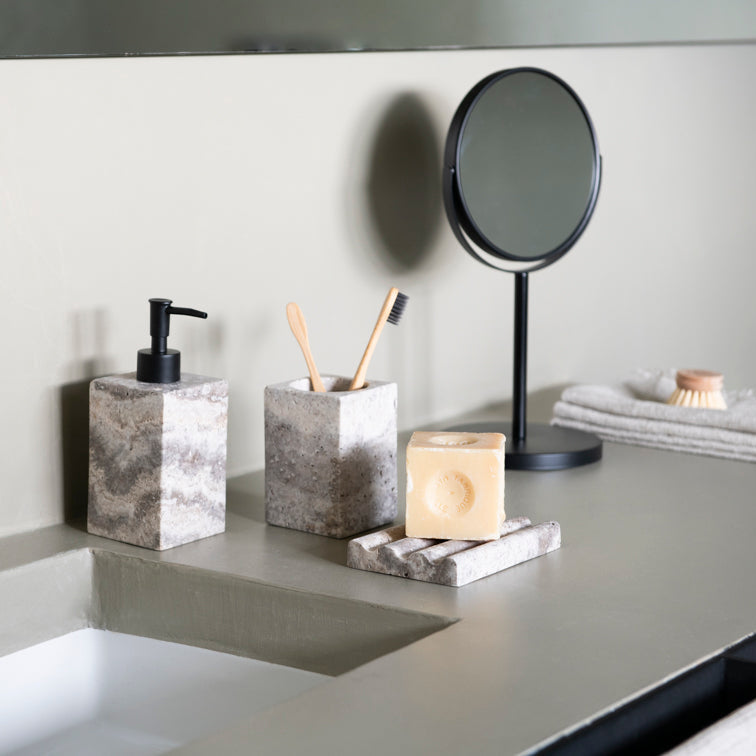 Andrea House Bain miroir noir grossissant x7 bain