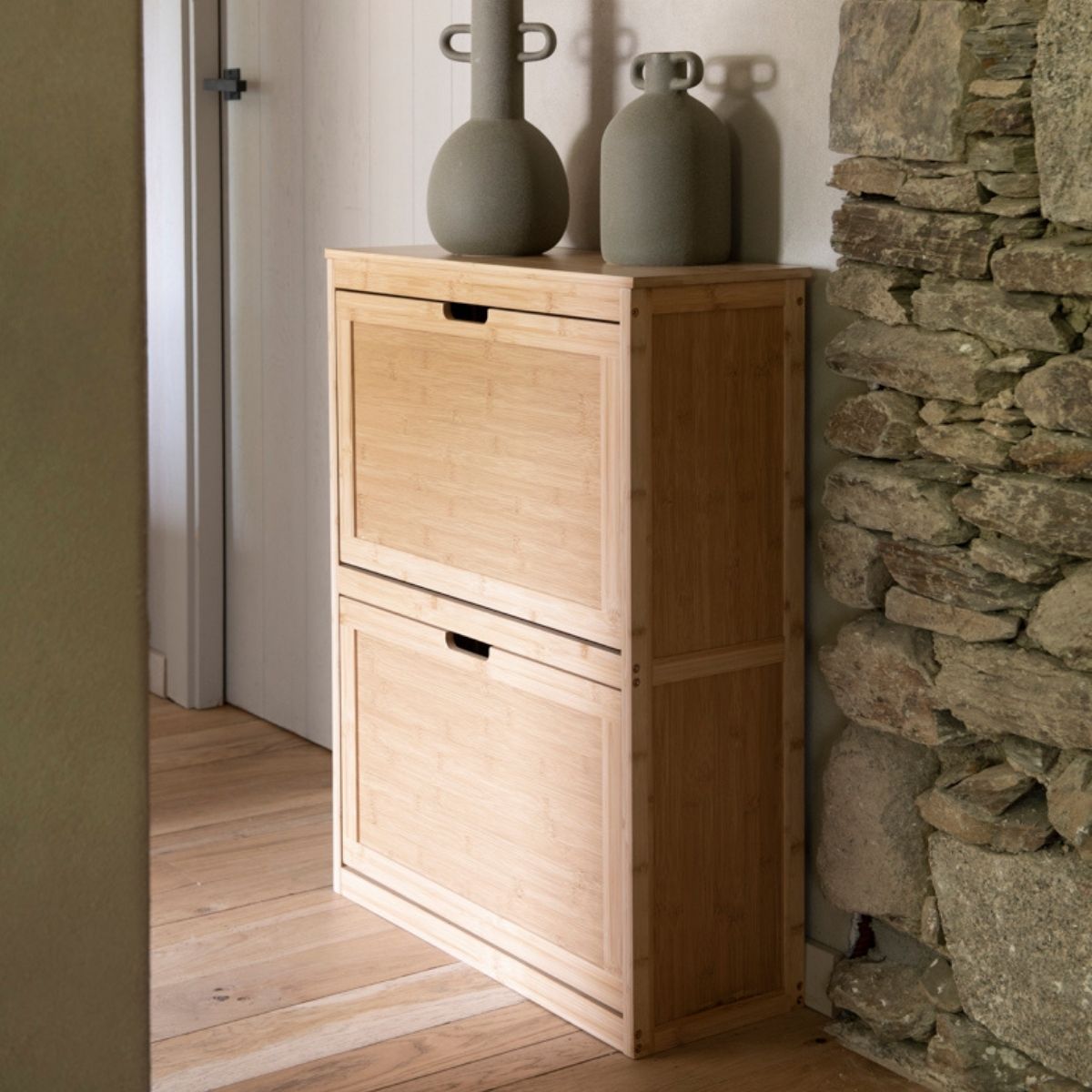 Andrea House armoire chaussures bambou salle de bain