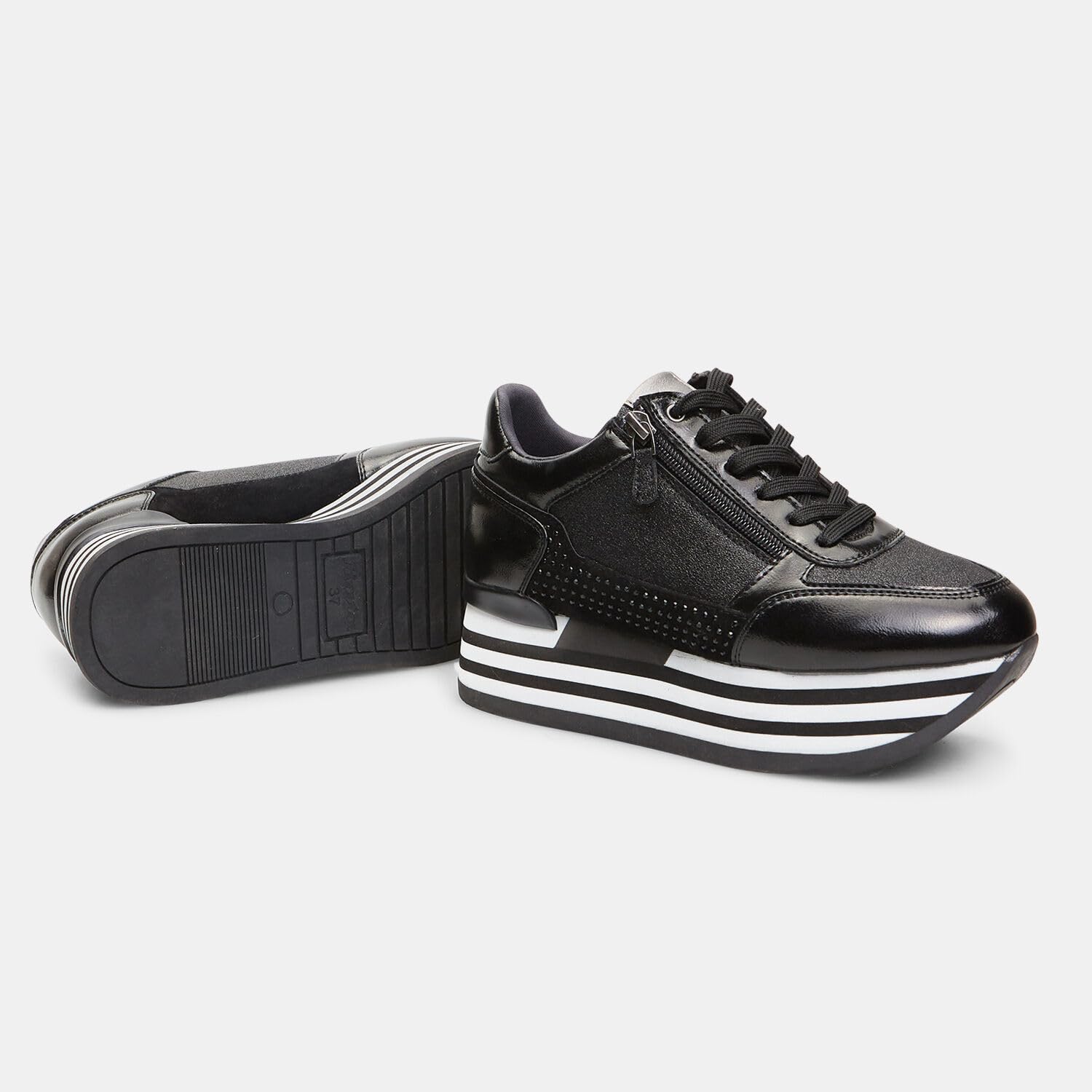 Bata Sneakers Femme plateforme zip baskets compensées