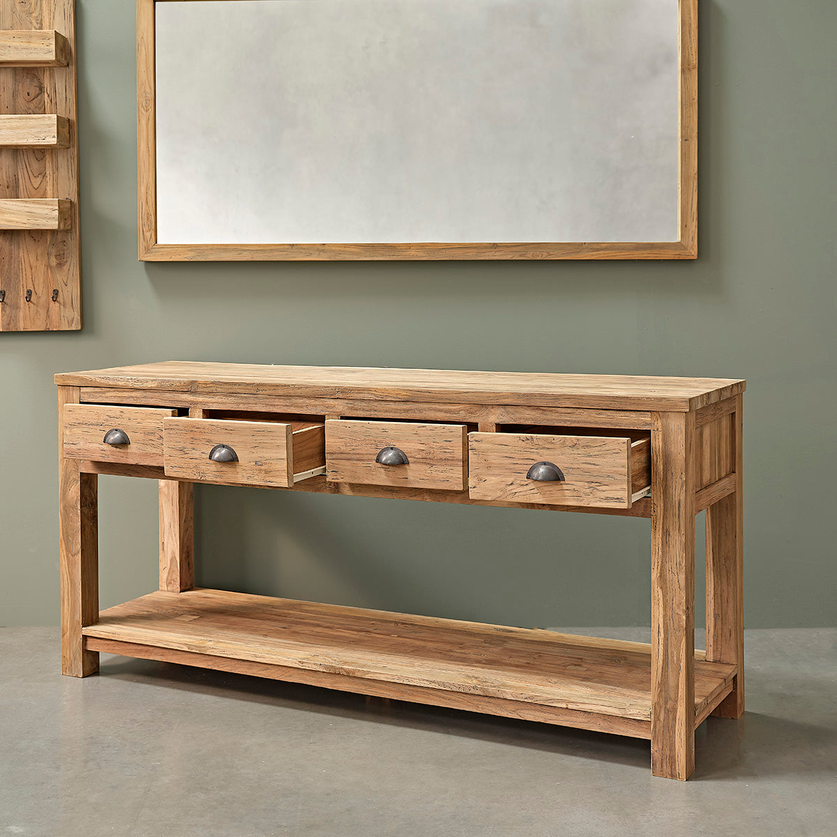 Berah Getah AUSTIN meuble vasque teck recyclé 165 cm