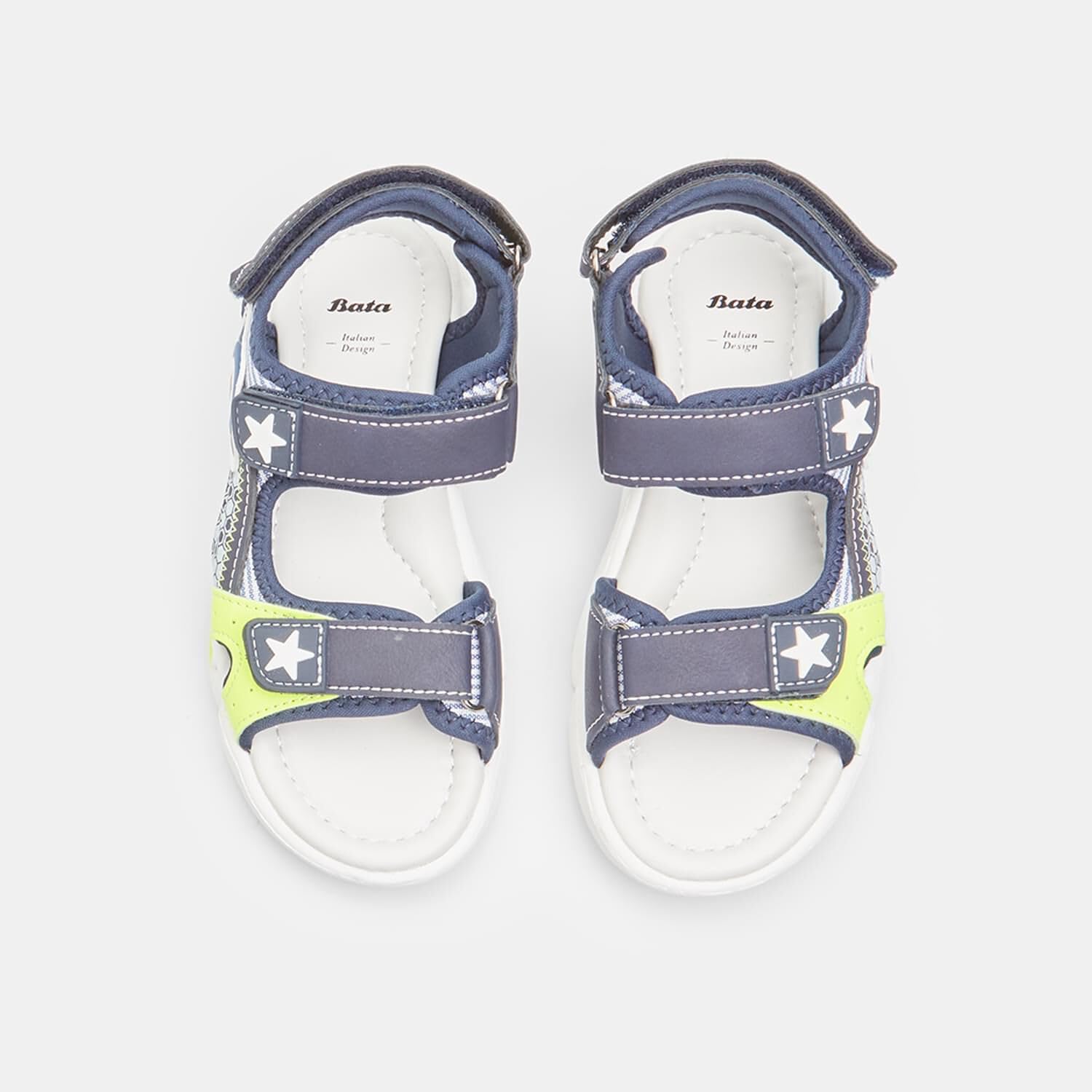 Bata Sandales garçon contrastées triple sangle souple