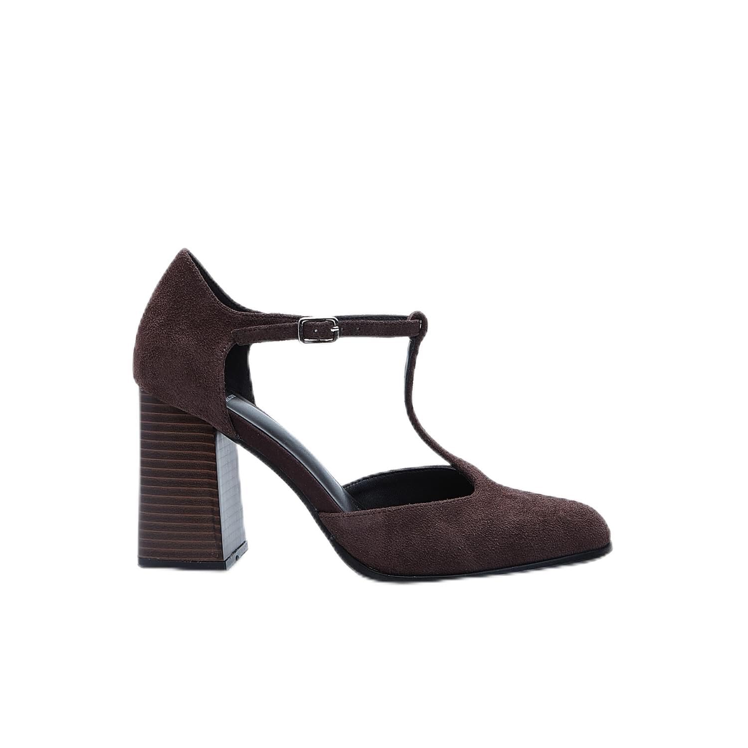 Bata Escarpins T-Bar daim femme élégants confortables