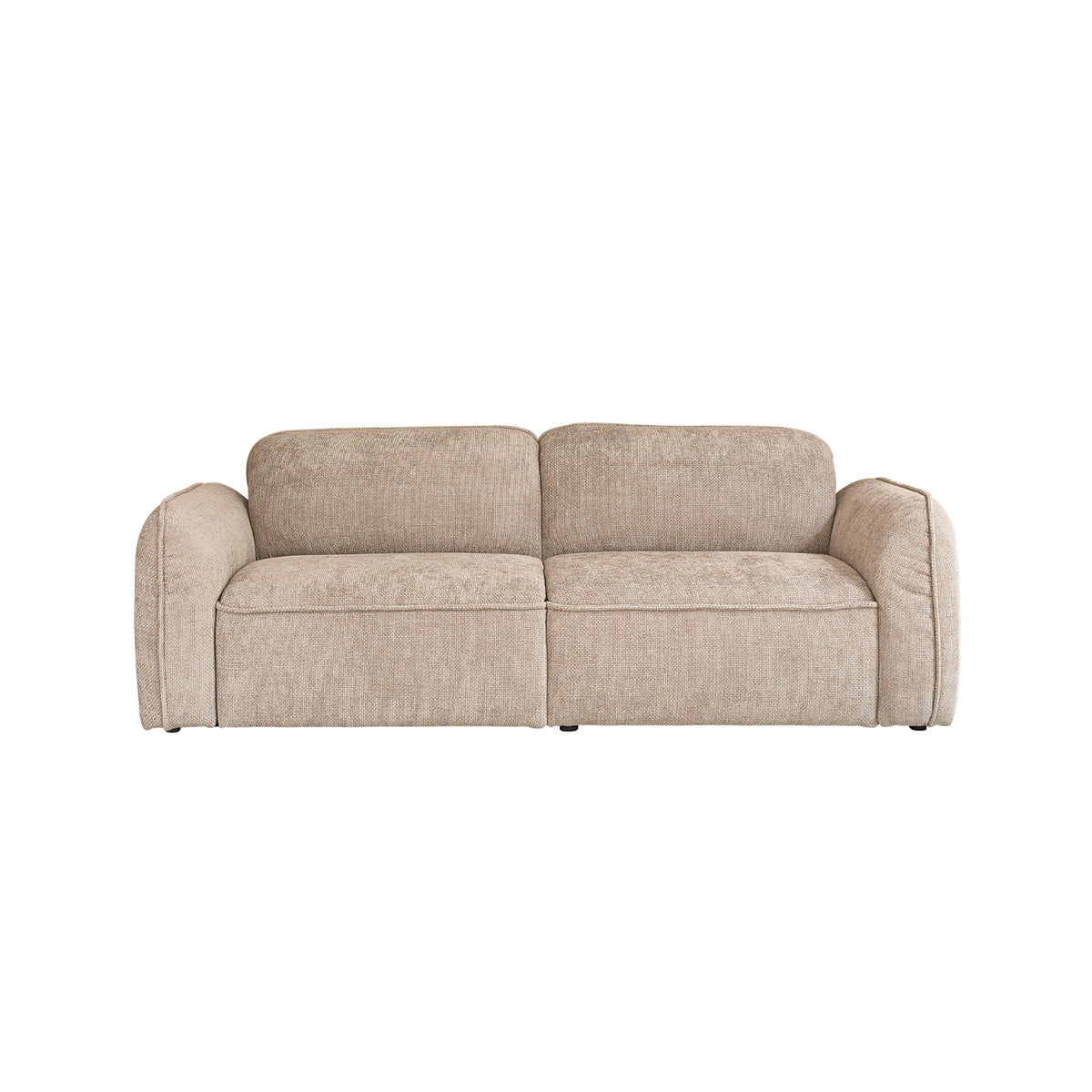 Berah Getah Hector Canapé 3 Places Velours Beige