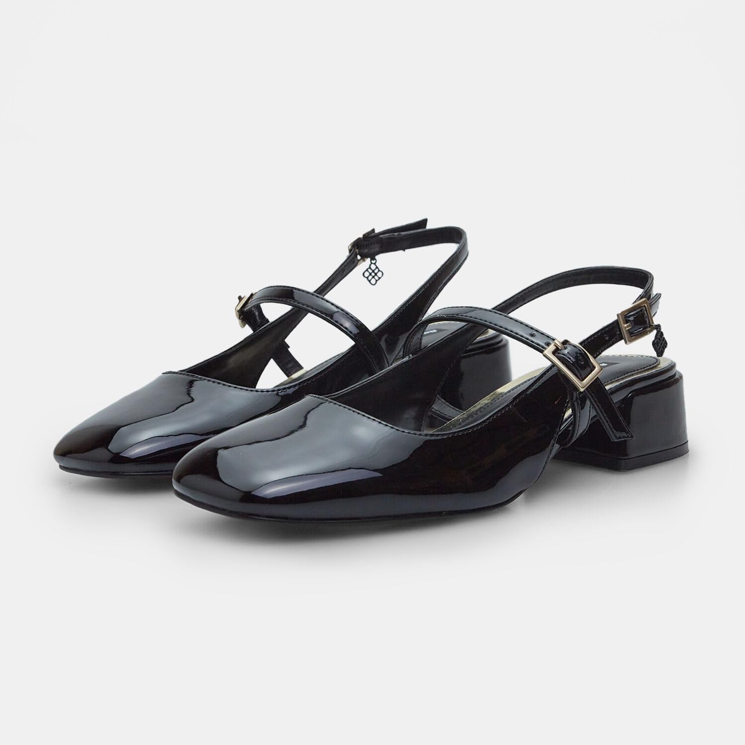 Bata Red Label Escarpins Vernis Femme Bride Arrière 3,5 cm