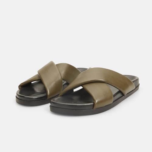 Bata Sandales Mules homme Red Label cuir croisées