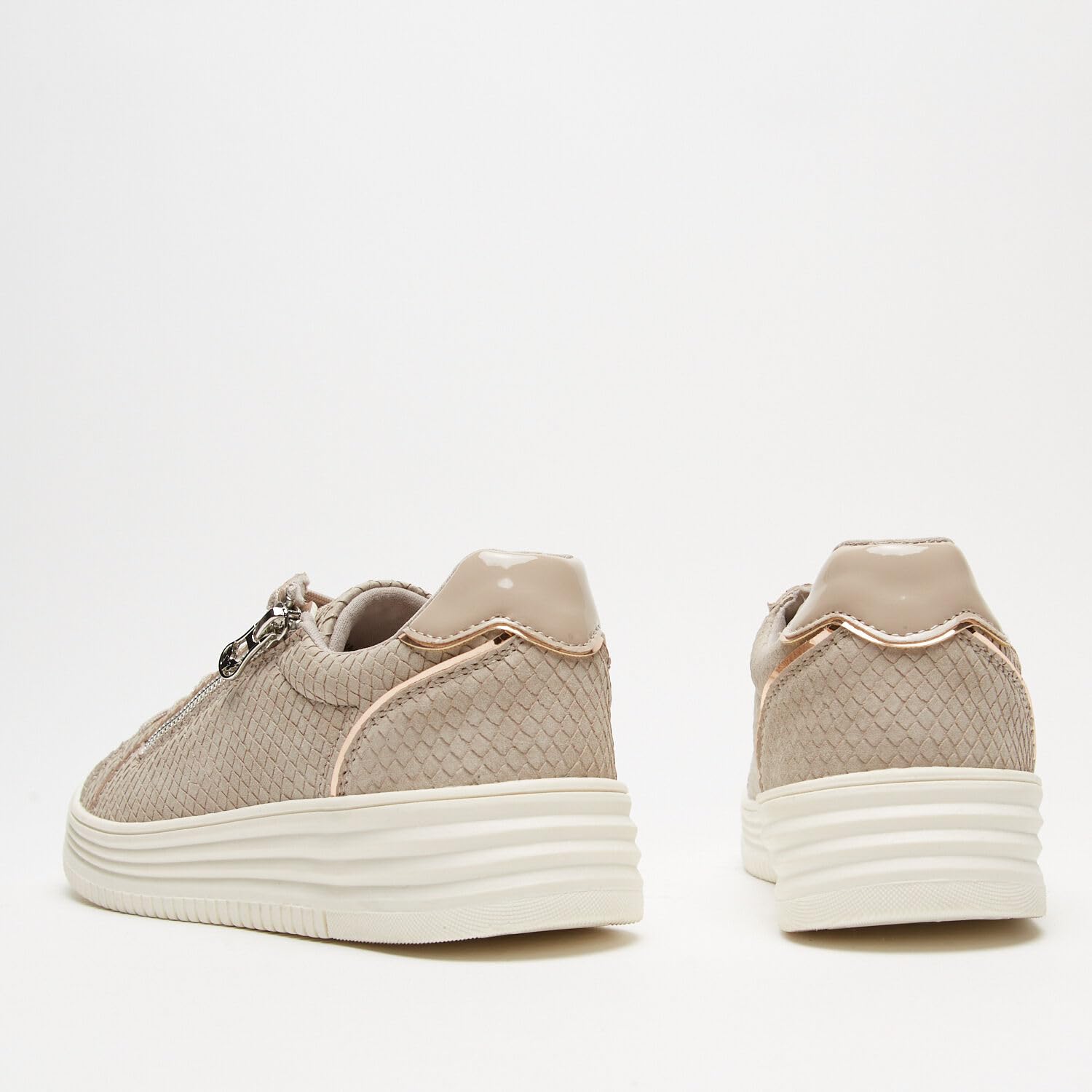 Bata sneakers femme zip latéral cuir synthétique