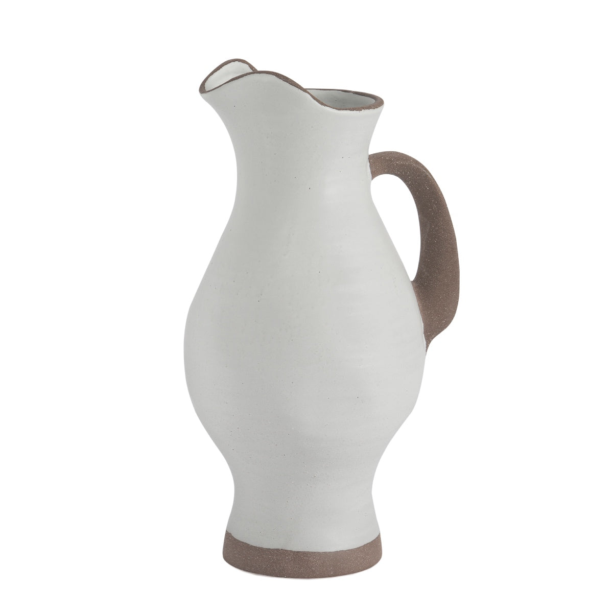 Andrea House Décoration vase pichet céramique blanc