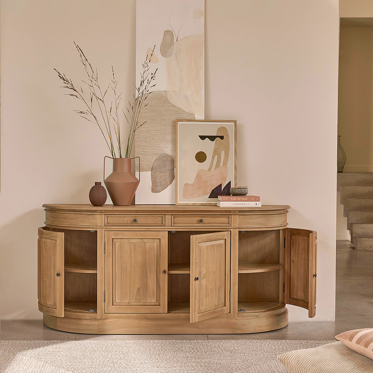 Berah Getah Domaine buffet teck massif 180 cm