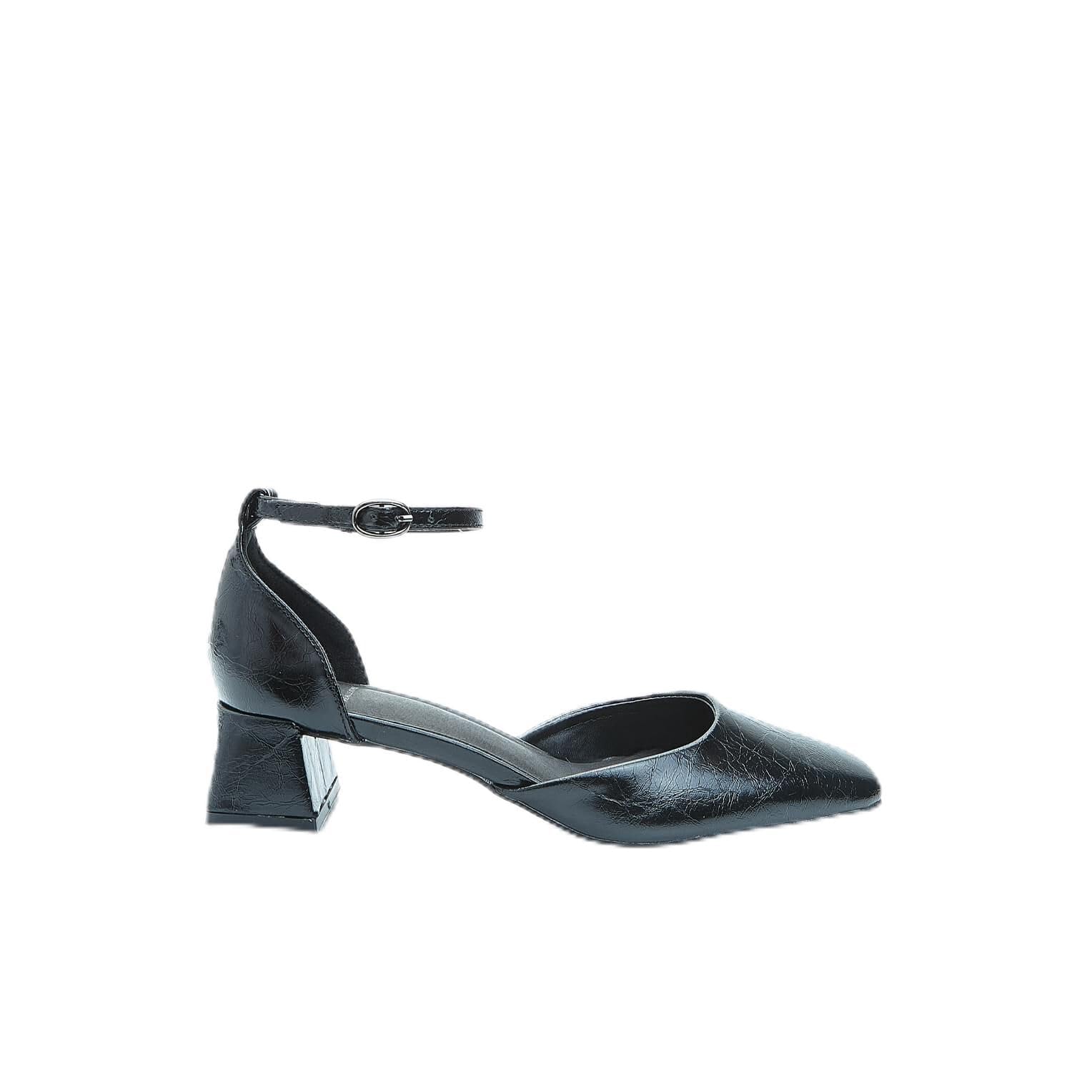 Bata Ballerines Mary Jane cuir noir bride cheville femme