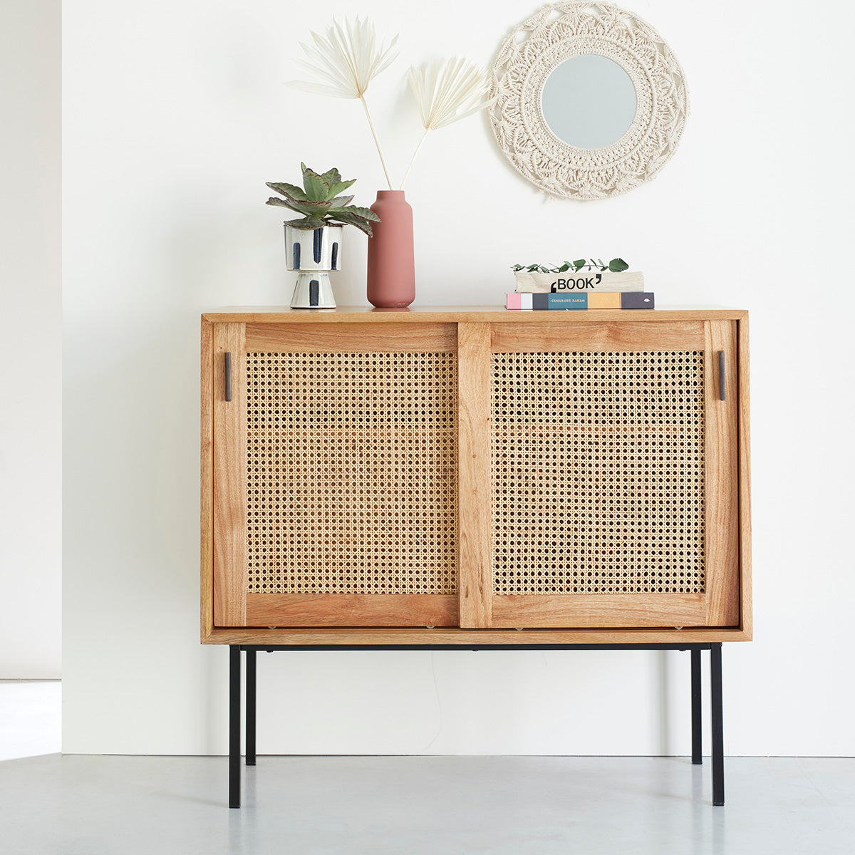 Berah Getah Aubin commode mindi cannage 100 cm