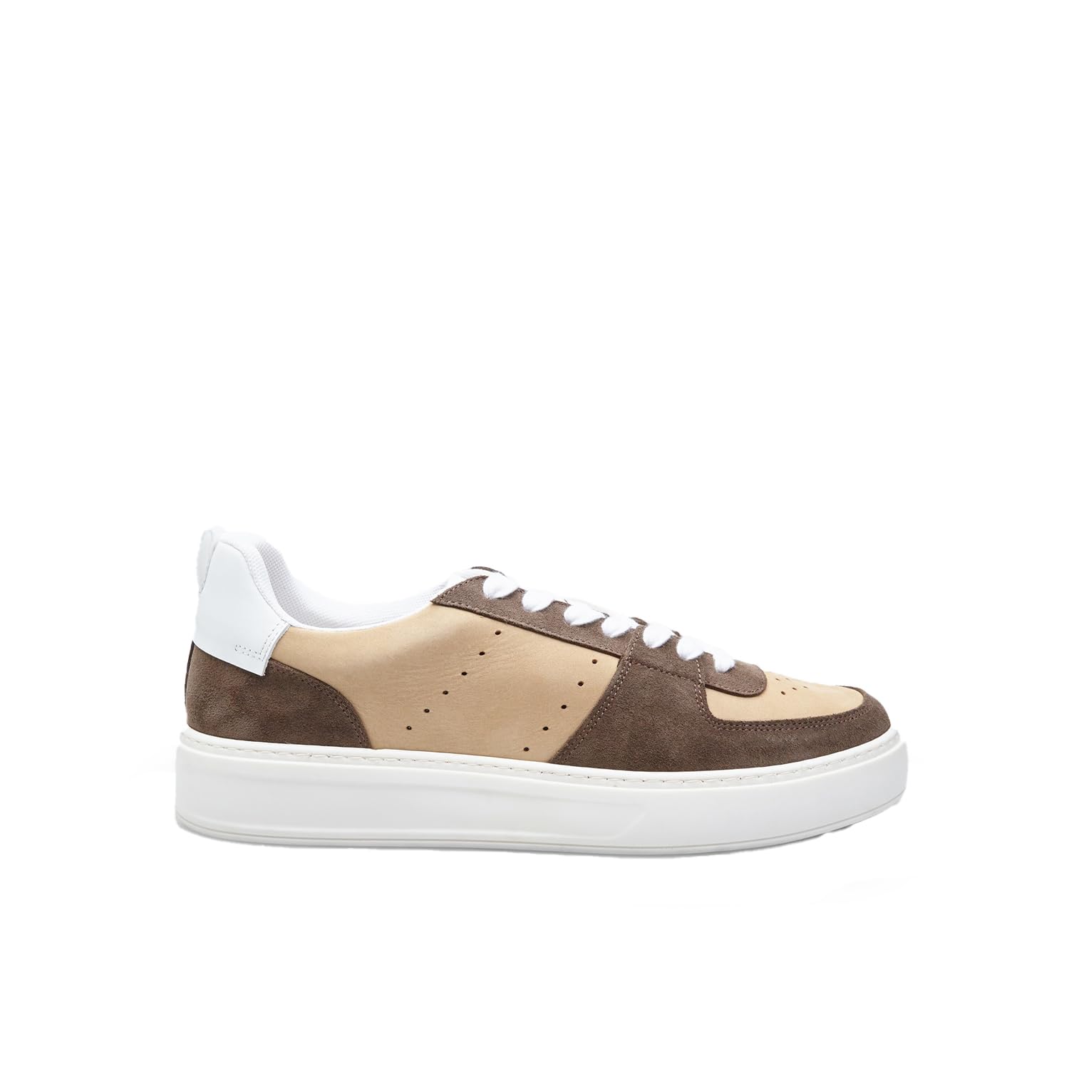 Bata Sneakers cuir homme blanc vert