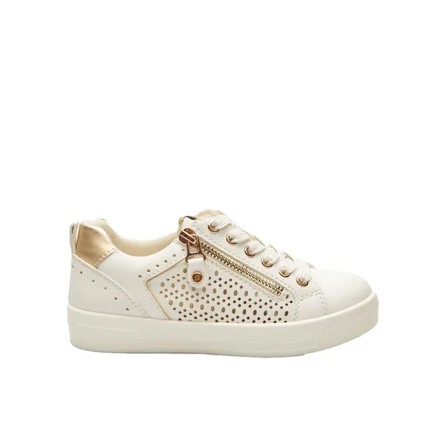 Bata sneakers fille zip perforées confort