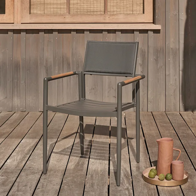 Berah Getah SIENA fauteuil jardin teck aluminium textilène