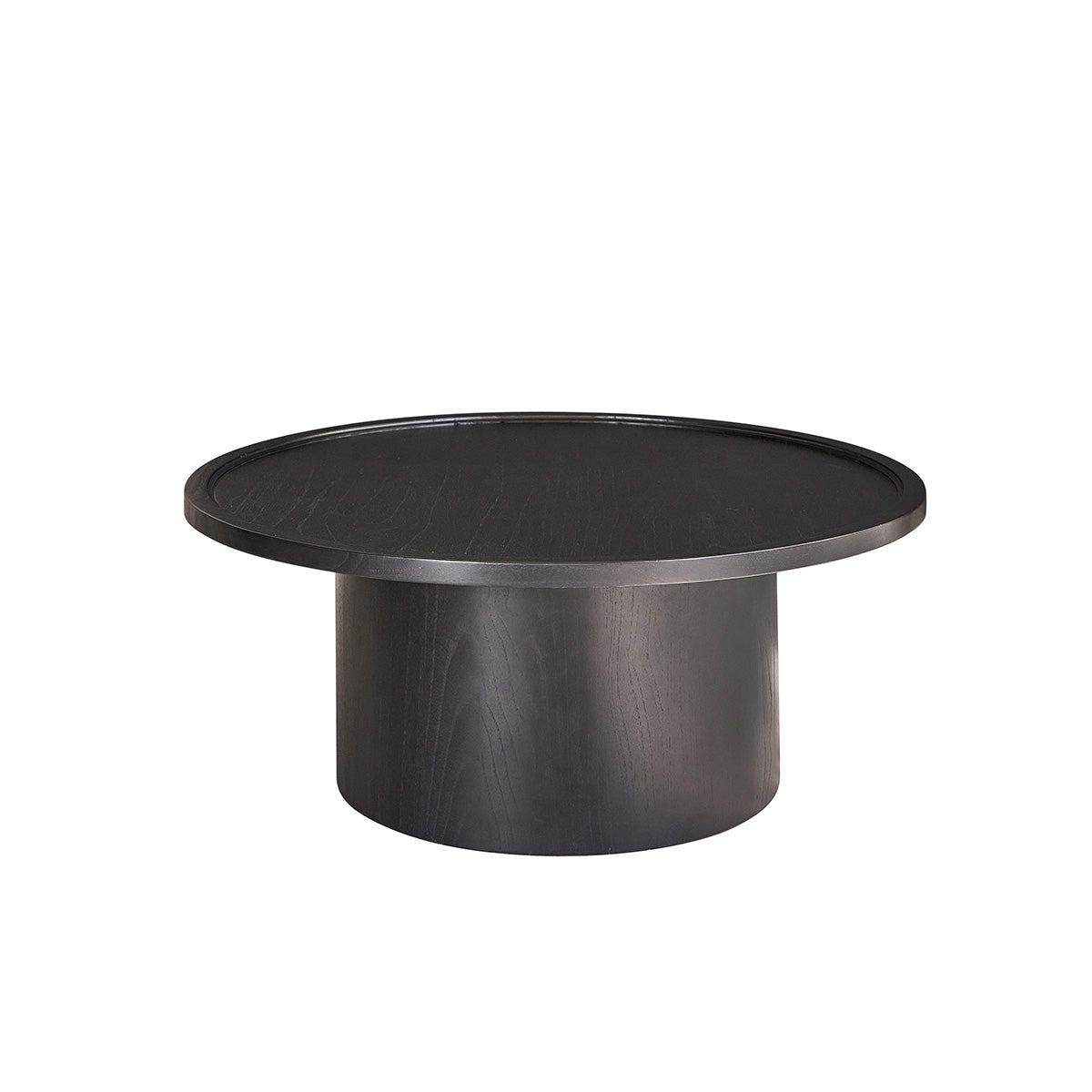 Berah Getah Louisa table basse ronde mindi noir ø 100 cm