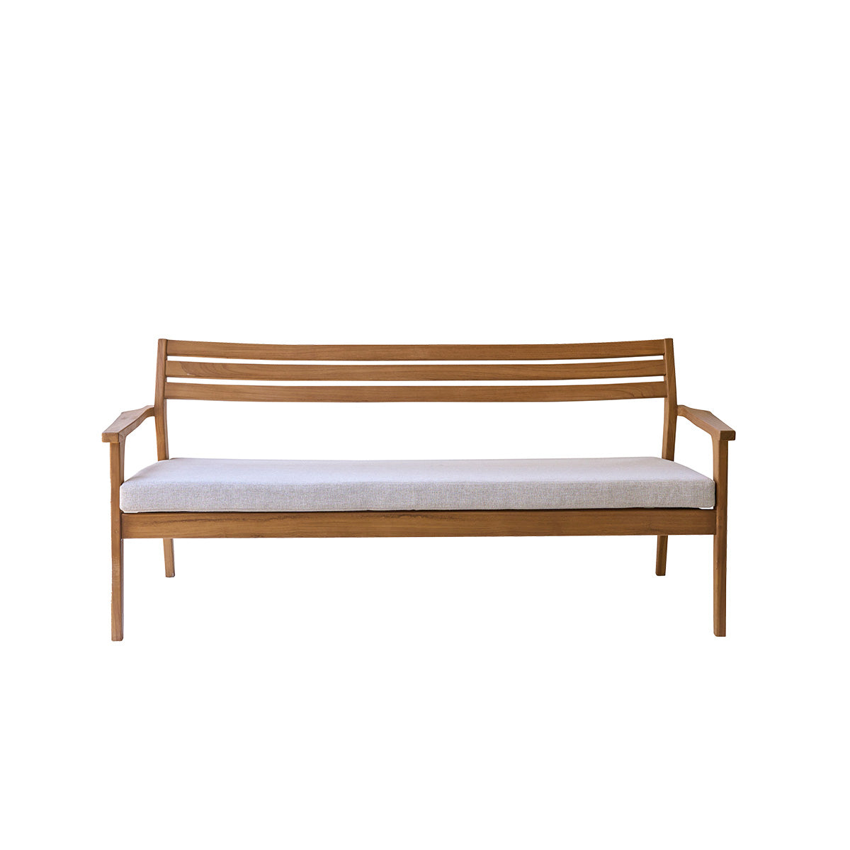 Berah Getah BARI canapé jardin teck 175 cm coussin grège
