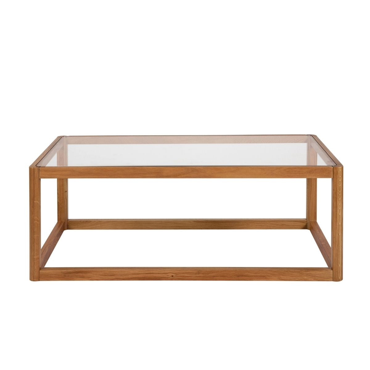 Andrea House Mueble table basse verre et bois salon