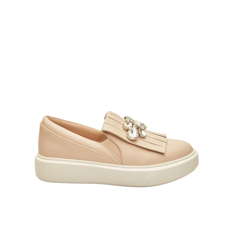 Bata Mocassins femme franges bijou chaussures plates