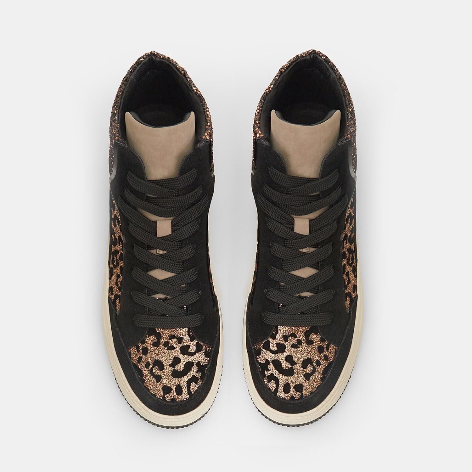 Bata Sneakers hautes femme animalier paillettes