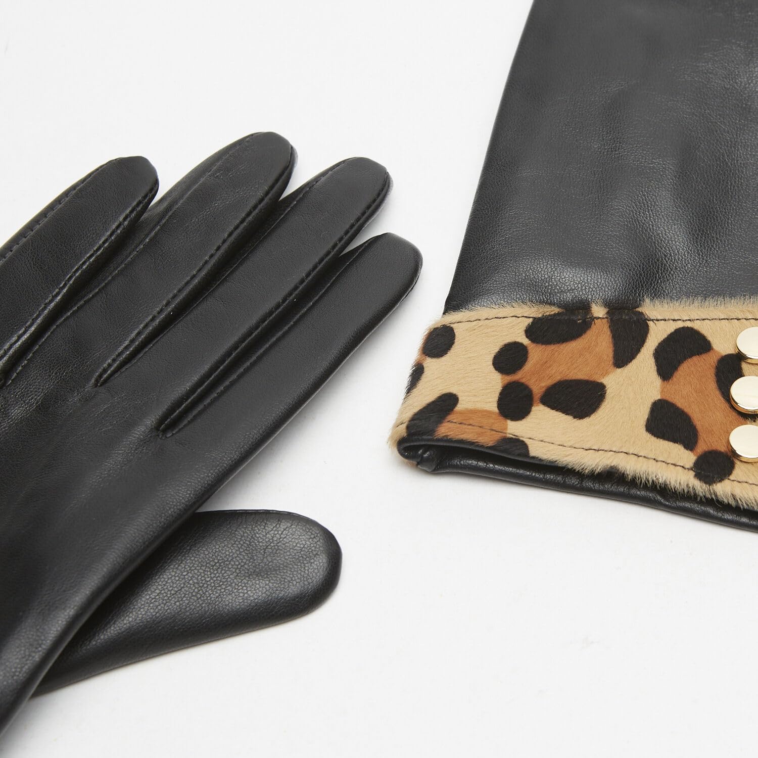 Bata Gants cuir détail animalier
