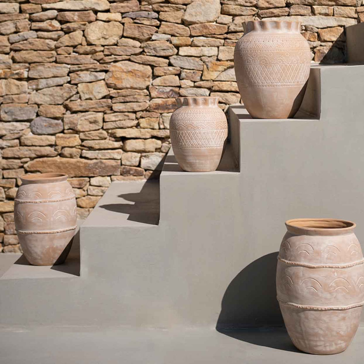 Andrea House Binibeca vase ceramique beige