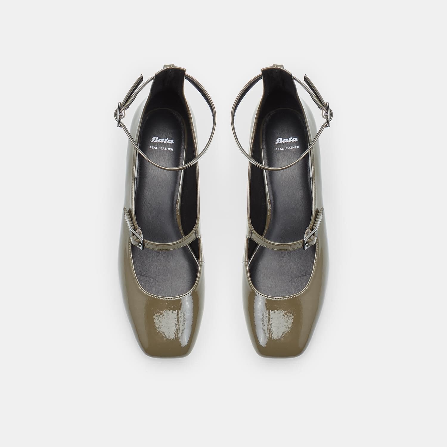 Bata Ballerines Femme Mary Jane Vertes Bride