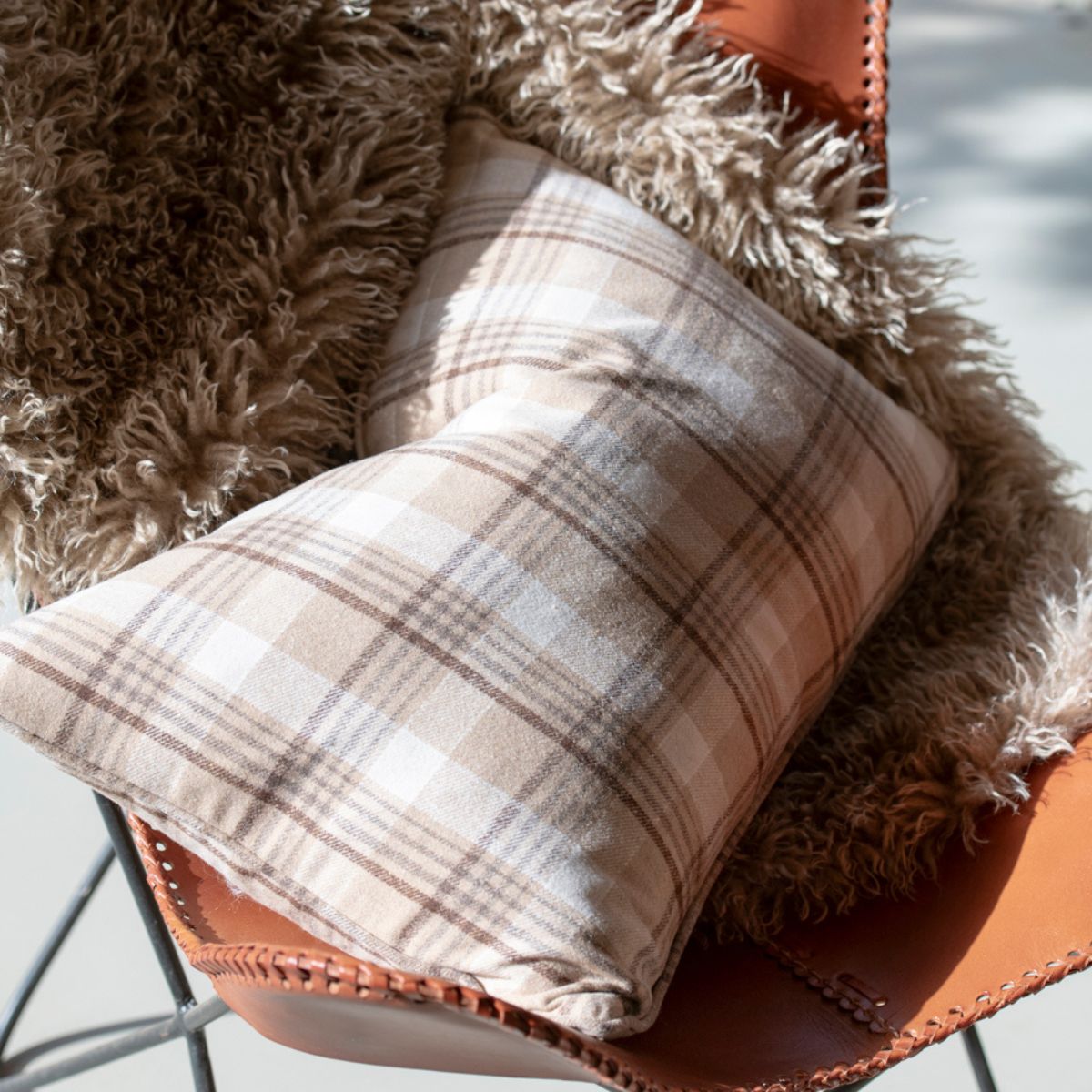 Andrea House Toulouse coussin carreaux 40x60