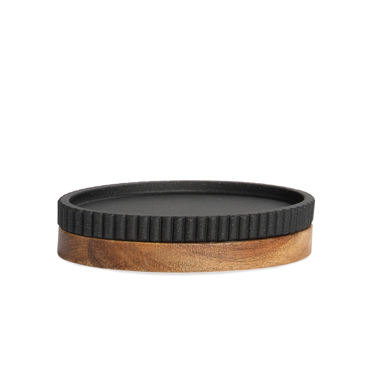 Andrea House porte-savon bois résine noire