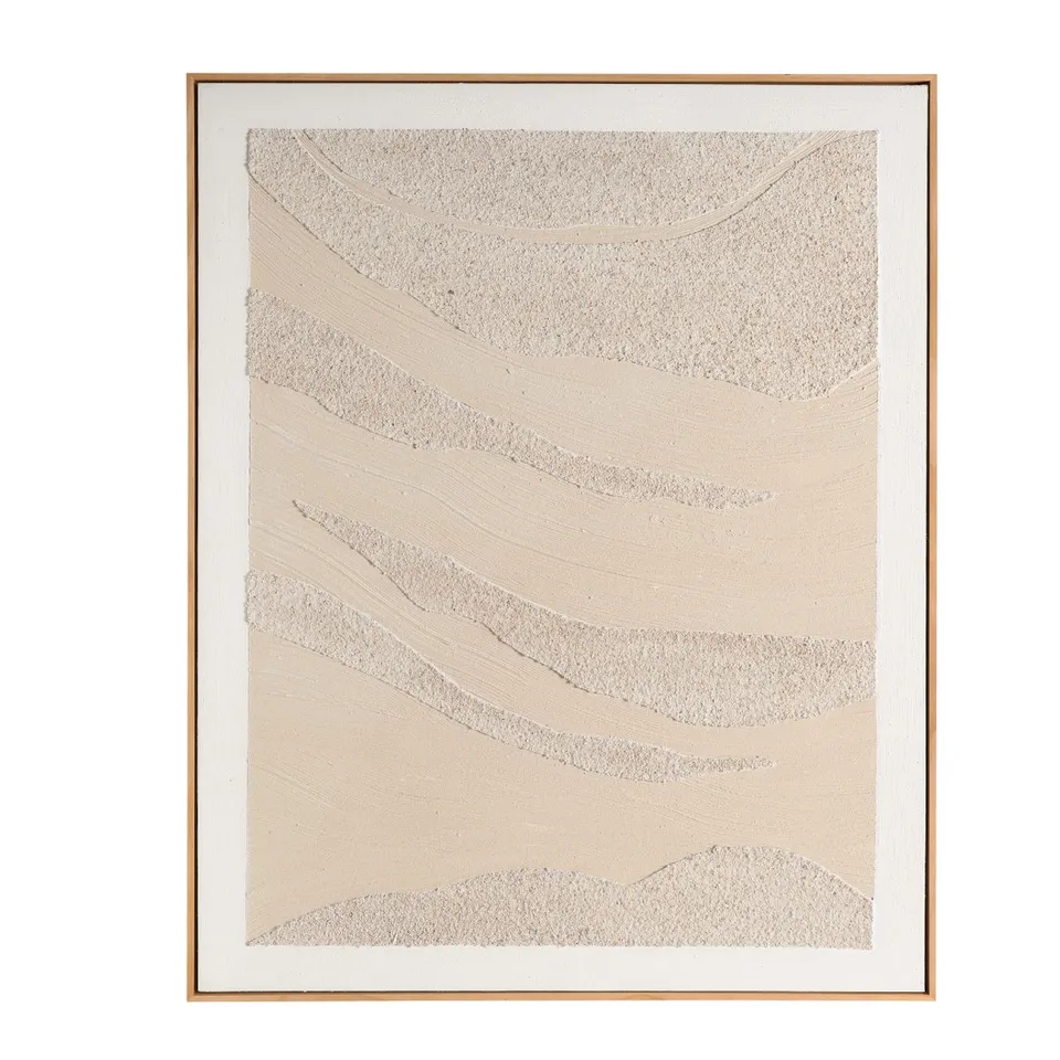 Andrea House tableau contemporain texture Formentera salon